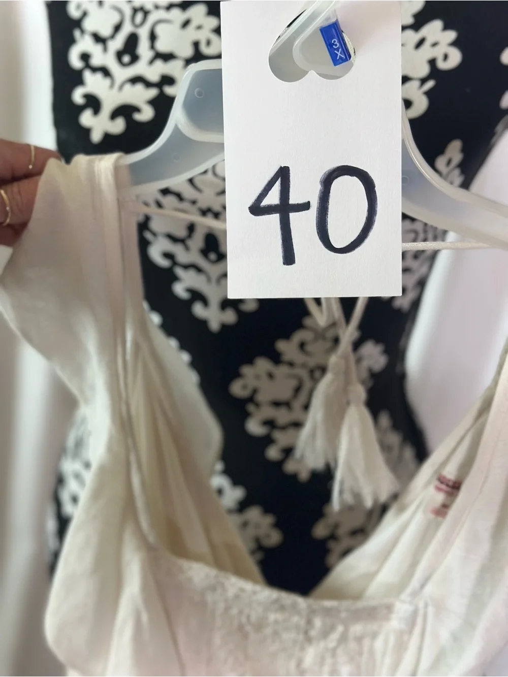 Mossimo Supply Co. Ivory Lace-Trim Maxi Dress NWOT - Picture 8 of 8